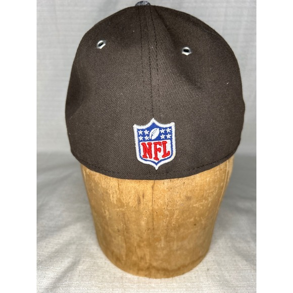 Cleveland Browns New Era 59Fifty NFL Hat Fitted Cap Brown Gray Size‎ 7 - Picture 2 of 6